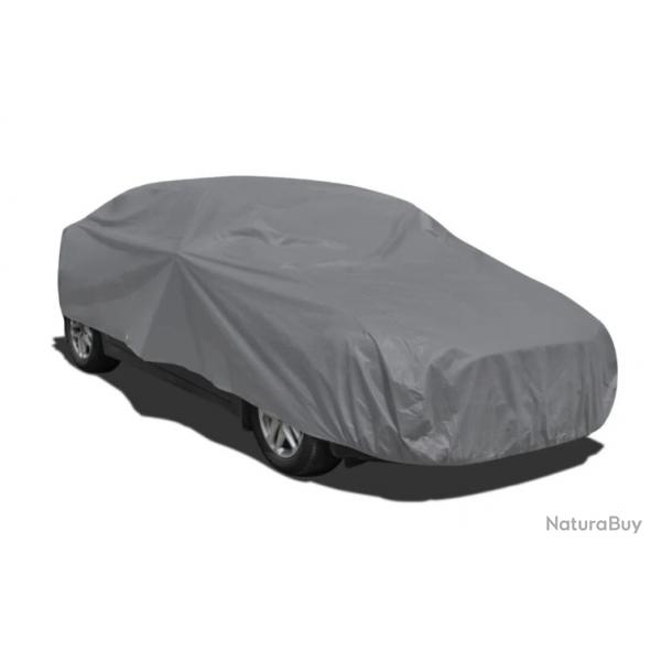 Housse de voiture grise taille M 432x165x119 cm tissu non tiss polypropylne protection pratique