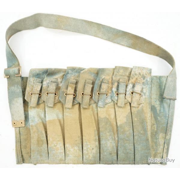 Bandoulire toile porte chargeurs Sten camo effet terrain