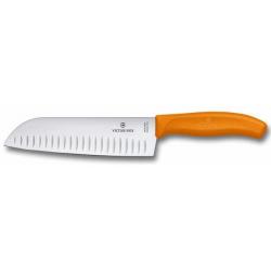 6.8526.17L9B couteau Santoku alvéolé Victorinox SwissClassic lame 17cm