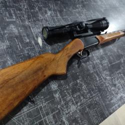 BAIKAL IJ-18 CAL 243WIN + LUNETTE HAWKE 4-12*40 ETAT NEUF 1 SANS PRIX DE RESERVE