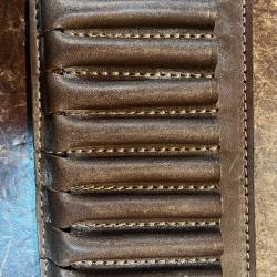 CARTOUCHIERE DE CEINTURE 10 BALLES SPORFABRIC CUIR FLEUR VACHETTE GRAS REF 076B NEUF