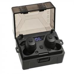 Bouchons d'oreille Electroniques Antibruit Bluetooth NRR27dB Chasse Tir Tactique Musique Noir