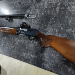 LUGER 2008 GAUCHER SEMI AUTO SLUG 12/76 + CANON BECASSIER 60CM + POINT ROUGE SIGHTMARK