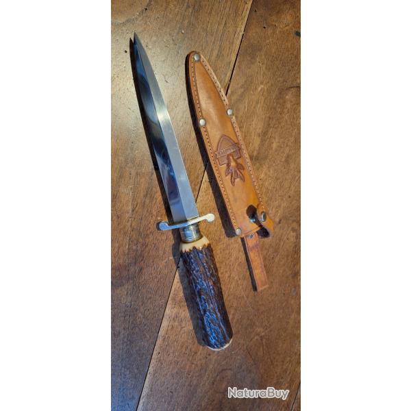 Dague de chasse rehwappen solingen bois de cerf