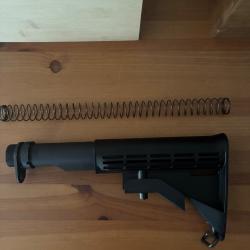 Ensemble crosse M4 LE complet d'origine Tokyo Marui MWS (crosse + tube  + ressort de rappel,