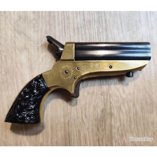 Revolver de poche UBERTI New Derringer (Sharps 4 Barrels) - .22 court + tui cuir (Occasion rvis e