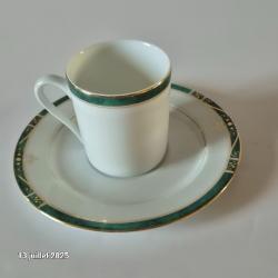 Tasses à café Philippe Deshoulieres scala filet or 8 cl porcelaine de limoges