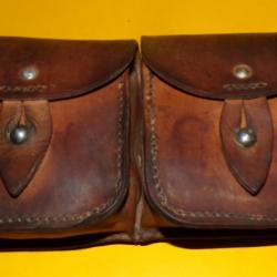 CARTOUCHIERE DE MAS 36 ETUI EN CUIR DE L'ARMEE FRANCAISE PERIODE GUERRE INDOCHINE ET ALGERIE , MODEL