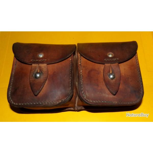 CARTOUCHIERE DE MAS 36 ETUI EN CUIR DE L'ARMEE FRANCAISE PERIODE GUERRE INDOCHINE ET ALGERIE , MODEL