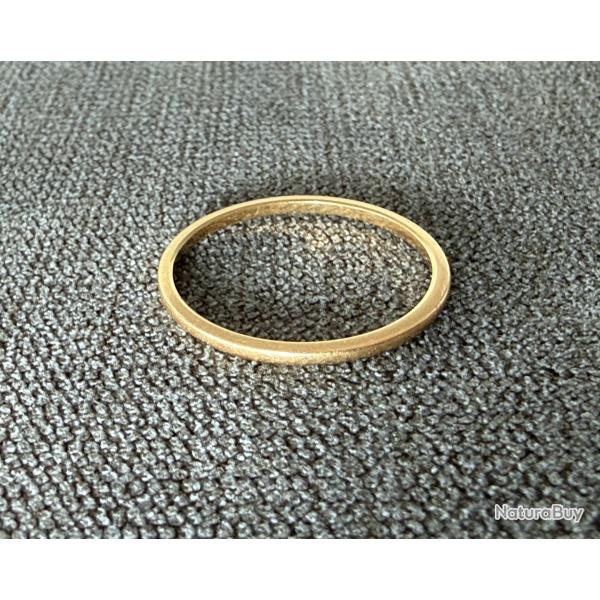 Anneau or jaune 18 carats - taille 61 - bague - alliance