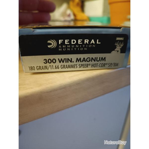 Deux botes Federal 300 winchester magnum Speer hot-cor.