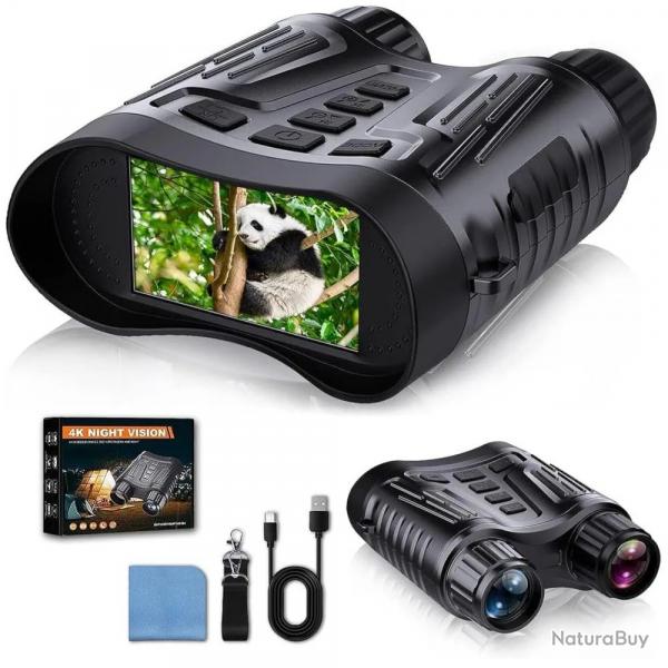 Jumelles de Vision Nocturne 4K UHD Photos 36MP Zoom 8x cran LCD 2" Porte 300m