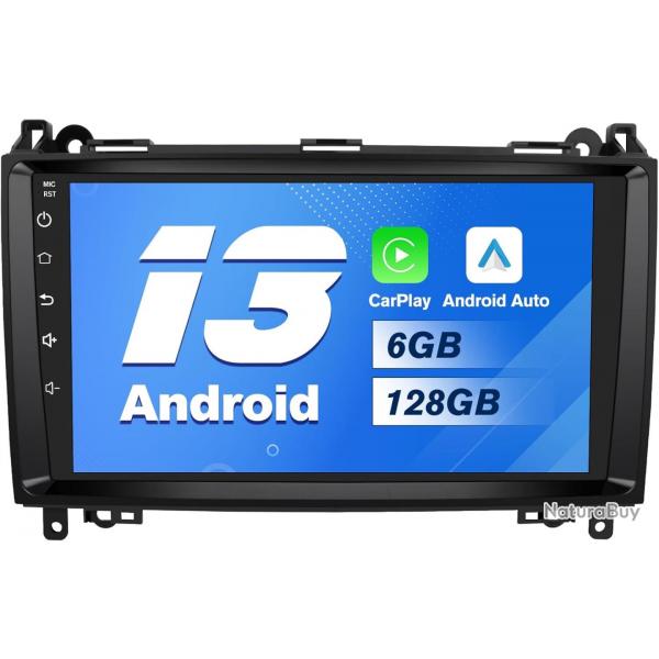 Autoradio 6Go+128Go  Android 13 pour Mercedes-Benz Vito Viano Sprinter W639/Classe B W245 W169 avec