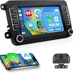 Autoradio Android 13 pour VW Passat/Golf/Polo/Caddy/Tiguan/Jetta et Plus : Écran Tactile HD 7 Pouces