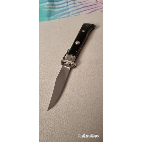 Magnifique Couteau automatique ancien chasseur italien,  dblocage par clapet