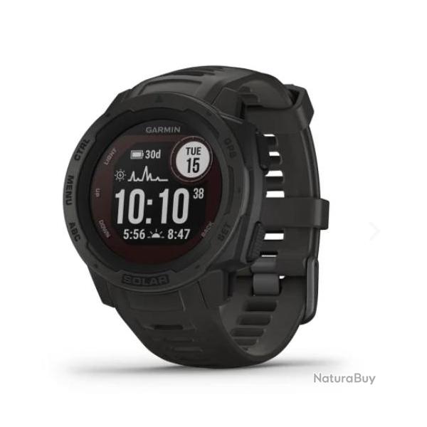 MONTRE GPS MULTI-FONCTIONS GARMIN INSTINCT SOLAR GRISE GRAPHITE