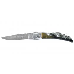Couteau Camarguais N°12 Trident soudé - Lame 105mm - Manche Corne brune