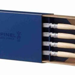 Coffret Table Chic en Frêne - 4 Couteaux Élégants