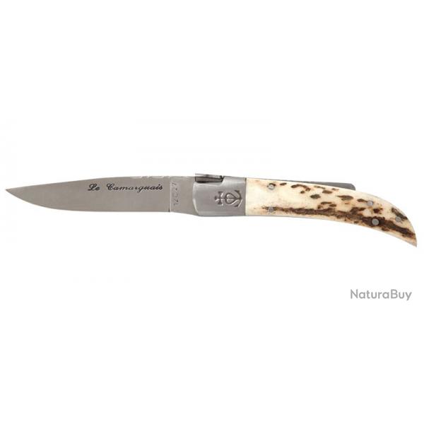 Couteau Camarguais N10 Trident soud - Lame 90mm - Manche Bois de cerf