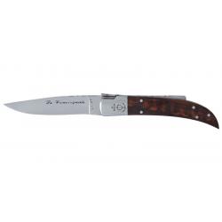 Couteau Camarguais N°10 Trident forgé - Lame 100mm - Manche Amourette brossée