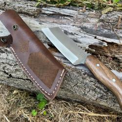 NOUVEAU Couteau 23cm lame scramasaxe court nordique forgé LLF série chasse enchère