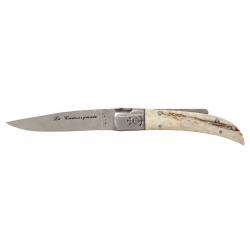 Couteau Camarguais N°10 Trident forgé - Lame 90mm - Manche Bois de cerf