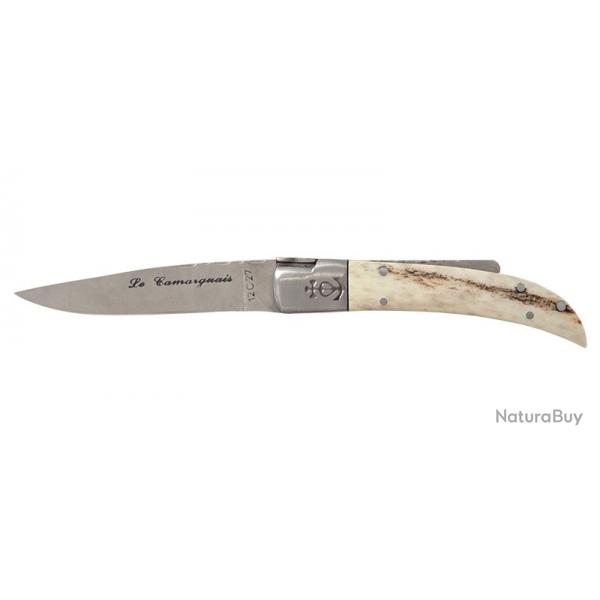 Couteau Camarguais N10 Trident forg - Lame 90mm - Manche Bois de cerf