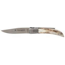 Couteau Camarguais N°12 Trident forgé - Lame 105mm - Manche Bois de cerf