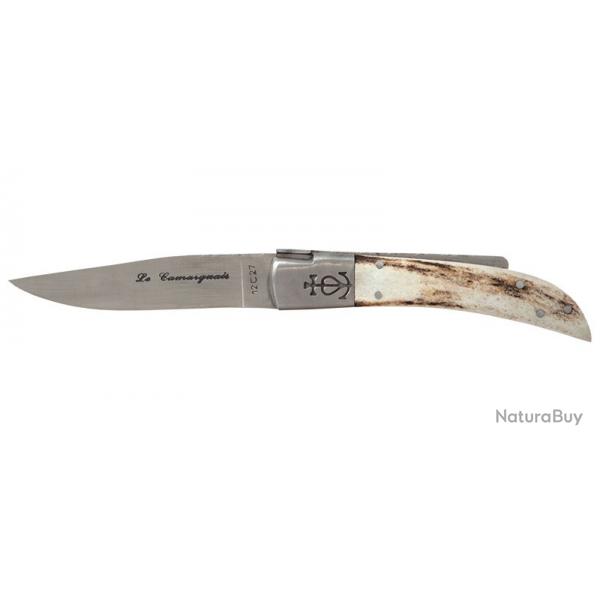 Couteau Camarguais N12 Trident forg - Lame 105mm - Manche Bois de cerf