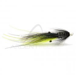 Mouche FMF Saumon tube fly super snaelda noir/chartreuse 10mm