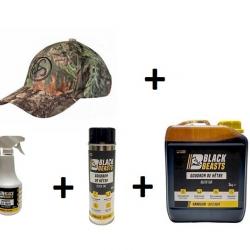Flash ! Pack Goudron végétal hêtre BLACKBEASTS Bidon 3KG+spray 500ml+spray truffe 500ml + casquette