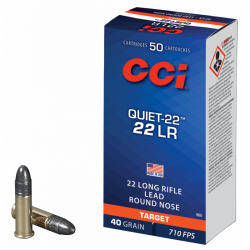 Munitions 22lr CCI Quiet - 40Gr LRN 1 boite ( 50 muniitons )