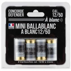 Concorde Defender 4 cartouches Mini Ballablanc cal. 12/50 à blanc