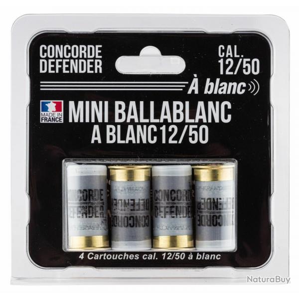 Concorde Defender 4 cartouches Mini Ballablanc cal. 12/50  blanc