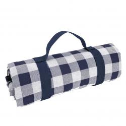 Nappe pique-nique grands carreaux bleus - 140 × 140 cm