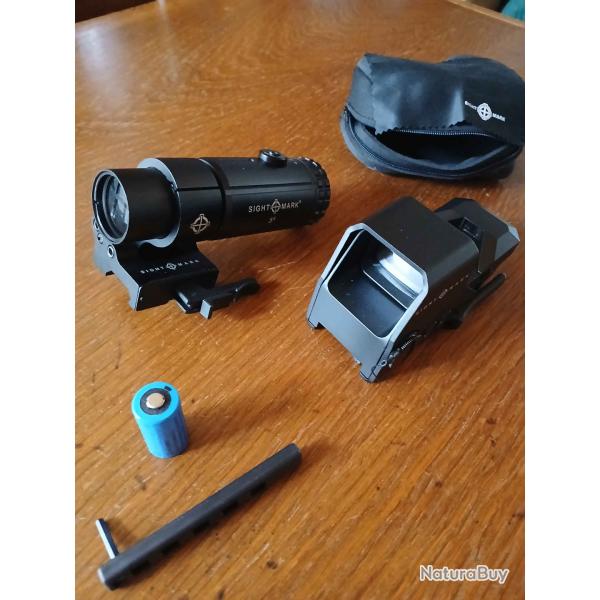 Viseur point rouge SIGHTMARK R-Spec Reflex et Magnifier Tactical Pro SIGHTMARK