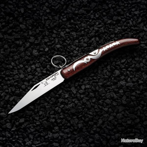 Couteau Okapi Lame Acier Carbone 1075 Manche Bois Systme  Anneau South Africa KO02560