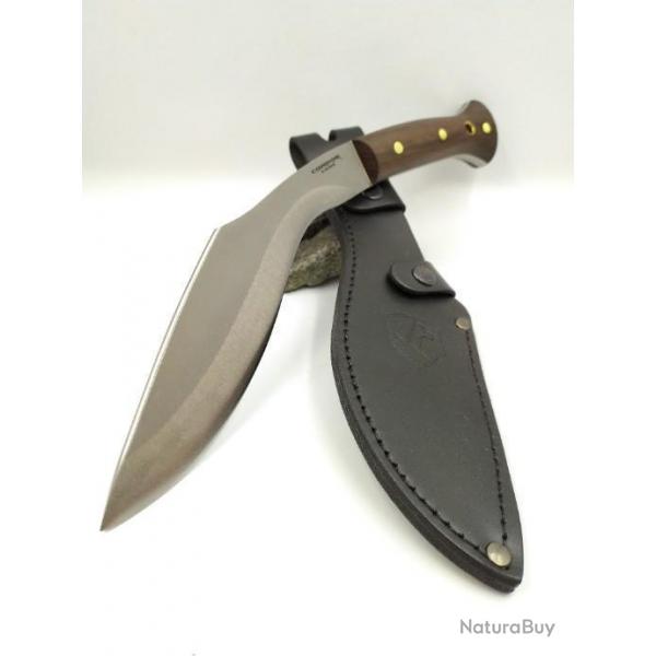 Kukri CONDOR Lame en acier 1075HC de 7 mm d'paisseur Manche en Noyer Etui Kydex