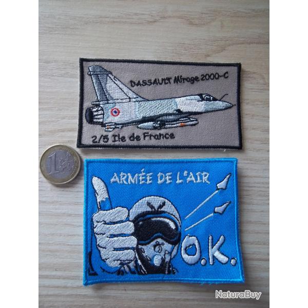 lot cussons militaire arme air mirage 2000 insignes collection