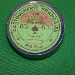 Boite ancienne de cartouches 6mm courtes à blanc CARTOUCHERIE FRANCAISE