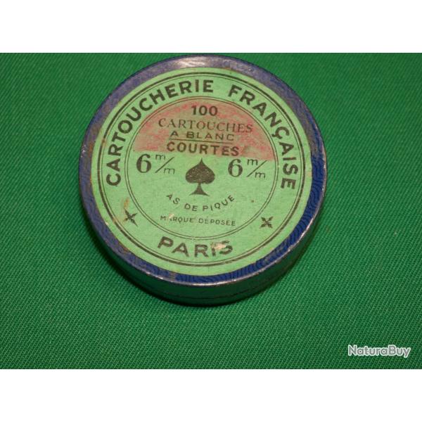 Boite ancienne de cartouches 6mm courtes  blanc CARTOUCHERIE FRANCAISE