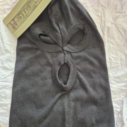 Cagoule / Balaclava noire Mil-Tec 3 trous en coton - Airsoft / Militaire Tactique