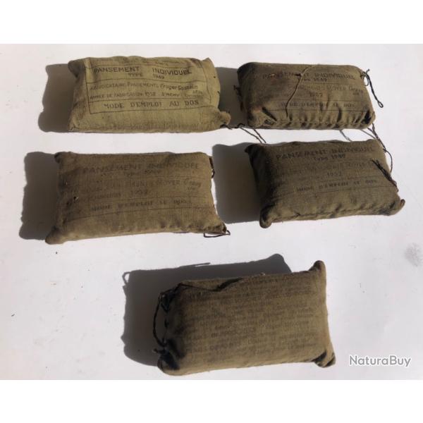 Lot de 5 pansements Arme Franaise Indochine