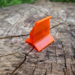 guidon orange triangle pour silencieux cometa 220 /400 et autres