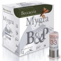 Cartouches B&P Mygra Beccaccia 34g BG plomb n°8.5 - Cal. 12 x2 boites