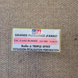 MUNITION SOLOGNE CAL 9.3X62 BLINDEE