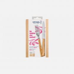 Opinel Coffret La table au soleil, 4 couteaux et 4 fourchettes