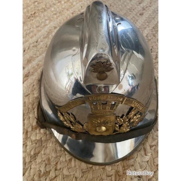 Casque de pompier ancien modle 33 de Mimizan