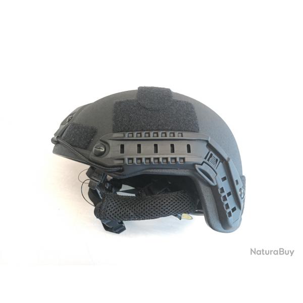 Authentique CASQUE BALISTIQUE PARE BALLES NIJ IIIA TAILLE 54/59 NOIR/ 1.5 KG NEUF PAISSEUR 1.5CM