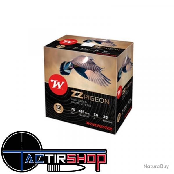 Cartouches Winchester ZZ Pigeon cal 12/70 36g Boite 25 7.5
